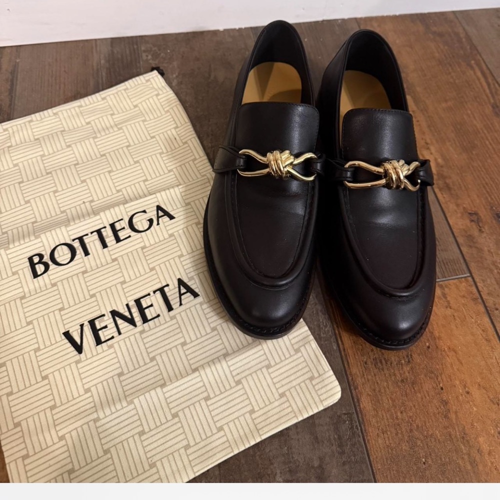 Bottega Veneta Black Loafers Astaire Knot